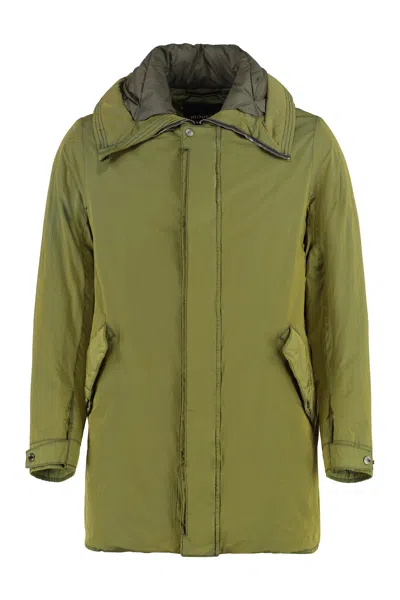 Moorer Alibrando Hooded Nylon Jacket In Mustard