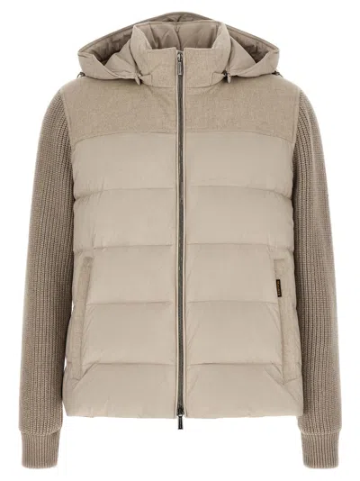 Moorer Allori Down Jacket In Beige
