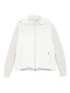 Moorer Quilted Knitted-sleeve Jacket In Multi