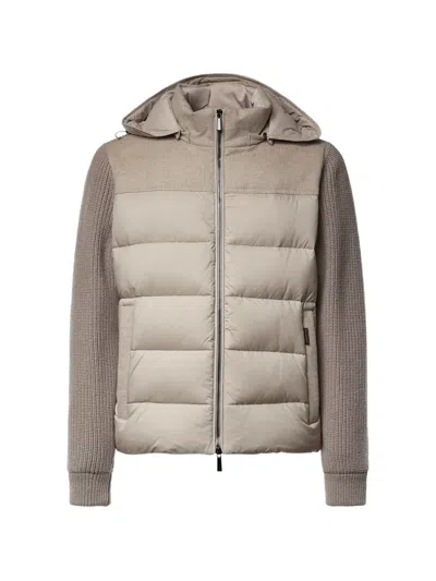 Moorer Allori Padded Panel-detail Jacket In Neutral
