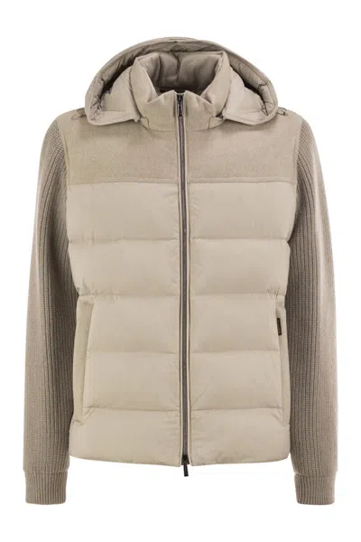 Moorer Hooded Padded Jacket In Multi