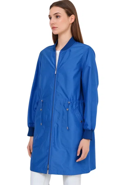 Moorer Amarillida6 Mid Length Coat Light Denim In Multi