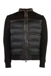 Moorer Splicing Design Down Jacket In Brown