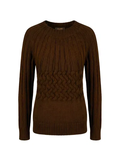 Moorer Anetta Cable-knit Ribbed Sweater In Multi