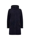 Moorer Antibes Button-collar Parka In Blue