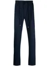 Moorer Anton-cor Drawstring Tapered Trousers In Blue