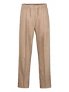 Moorer Antonia-fsr Drawstring Pleated Trousers In Brown