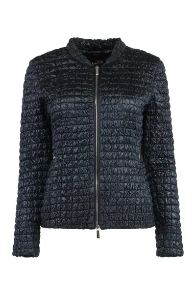 Moorer Anusca Jacket With Zip In Blue