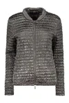 Moorer Anusca-rg Jacket With Zip In Turtledove