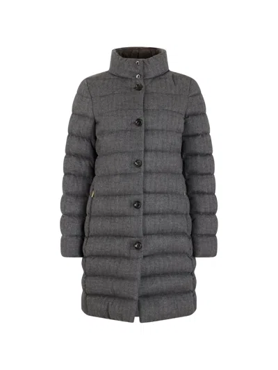Moorer Aphelia-ls9 Quilted Padded Coat In Gray
