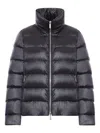 Moorer Short Quilted Down Jacket With High Collar In Black