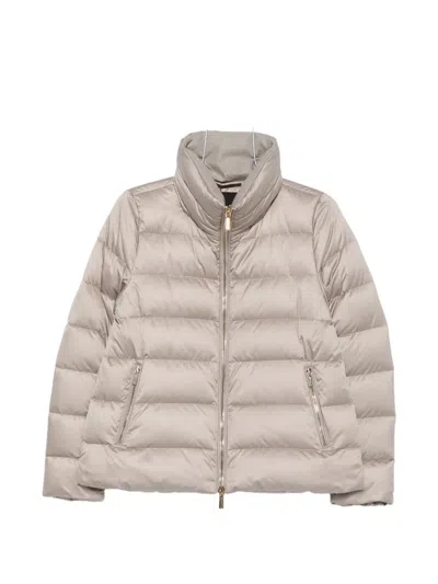 Moorer Argentea Quilted Jacket In Neutral
