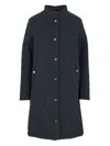 Moorer Padded Coat With Long Length And High Collar