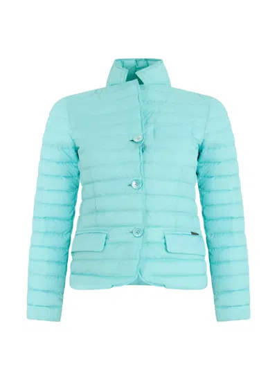 Moorer Aspen-op Quilted Jacket In Blue