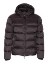 Moorer Asphalt Brett Down Jacket With Zip Closure In Brown