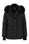 Moorer Quilted Jacket With Removable Fur Hood In Multi