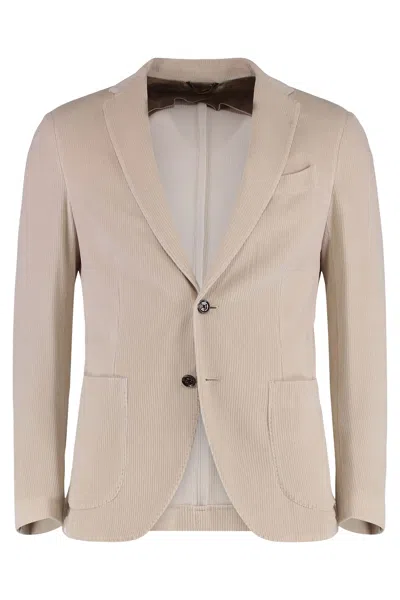 Moorer Audley Single-breasted Velvet Jacket In Neutral