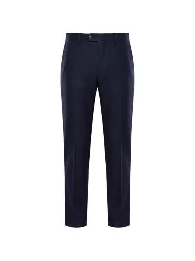 Moorer Aviano Elasticated-waist Chino Trousers In Blue