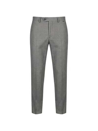 Moorer Aviano Straight-leg Tailored Trousers In Gray