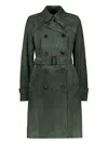 Moorer Avignon Long Leather Jacket In Green