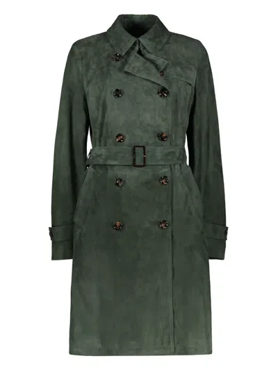 MOORER AVIGNON SUDE TRENCH COAT