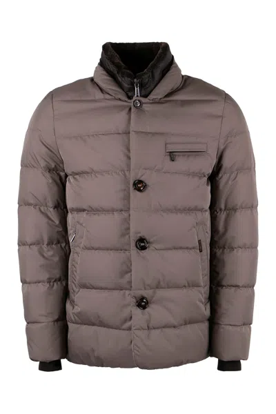 Moorer Balducci Short Down Jacket In Beige