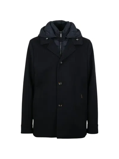 Moorer Barolo Hooded Coat In Black