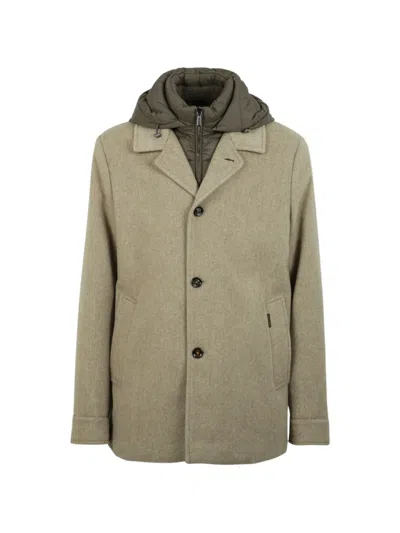 Moorer Barolo Hooded Coat In Gray