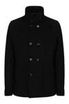 Moorer Tailored Black Jacket With Classic Lapel And Button Closure In Black