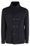 Moorer Bas Turandot 2 Petti Interno Fantasia Coats Blue