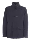 Moorer Layered-detail Padded Jacket In Blue