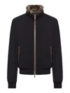 Moorer Beautiful Cashmere And Silk Bomber Jackets In Black