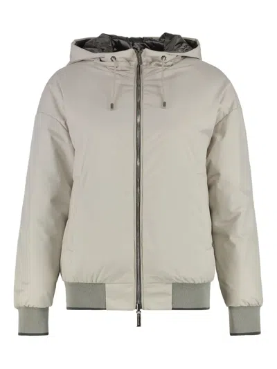MOORER BECKA HOODED BOMBER JACKET