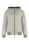 Moorer Becka Hooded Bomber-style Down Jacket In Ivory