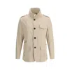 Moorer Beige Cotton Coat In Neutral