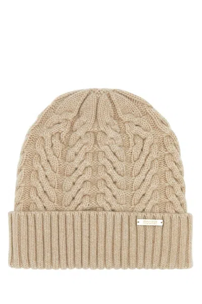 MOORER BEIGE MARIA BEANIE HAT
