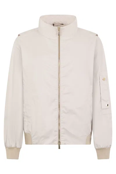 Moorer Beige Padded Jacket With Zip, Stylish And Versatile. In Neutral