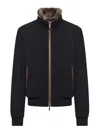Moorer Beautiful Cashmere And Silk Bomber Jackets In Black