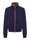 Moorer Bellati Bomber Jacket In Blue