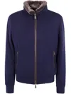 Moorer Bellati-mrw Jacket With Plush Lining In Blue