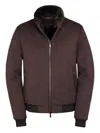 Moorer Bellati-le Zip Collar Jacket In Brown