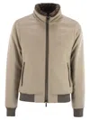 Moorer Long-sleeved Down Jacket In Neutral
