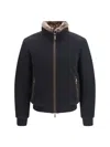Moorer Beautiful Cashmere And Silk Bomber Jackets In Black