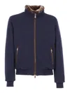 Moorer Bellati-mrw Jacket With Plush Lining In Blue