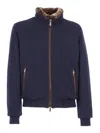 Moorer Bellati-mrw Jacket With Plush Lining In Blue