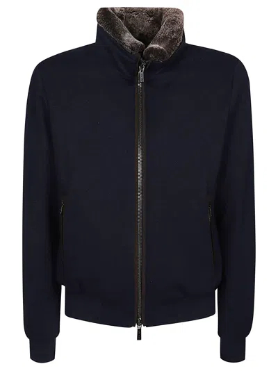 Moorer Bellati-mrw Wool-blend Bomber Jacket In Multi