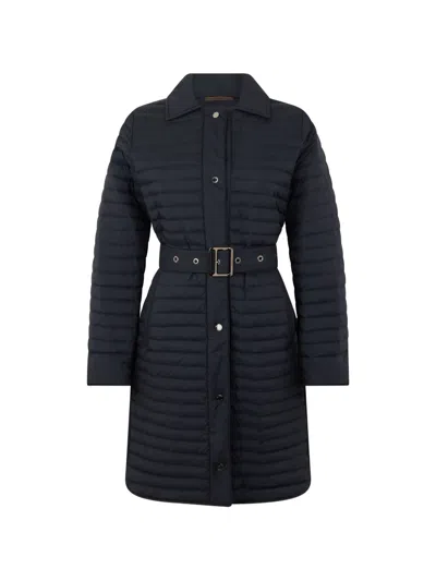 Moorer Belted Down Jacket In Blue