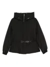 Moorer Glarea Belted High-neck Jacket In Black