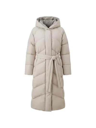 Moorer Belted Hooded Puffer Coat In Multi