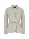 Moorer Chalk Nylon Blend Lanzada Down Jacket In Gray
